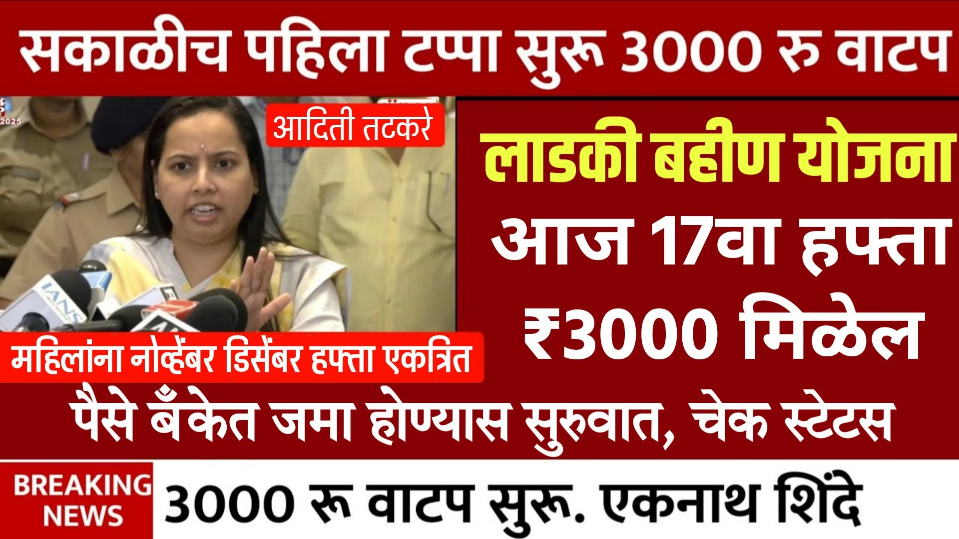Ladki Bahin Yojana 17 Hafta Watap