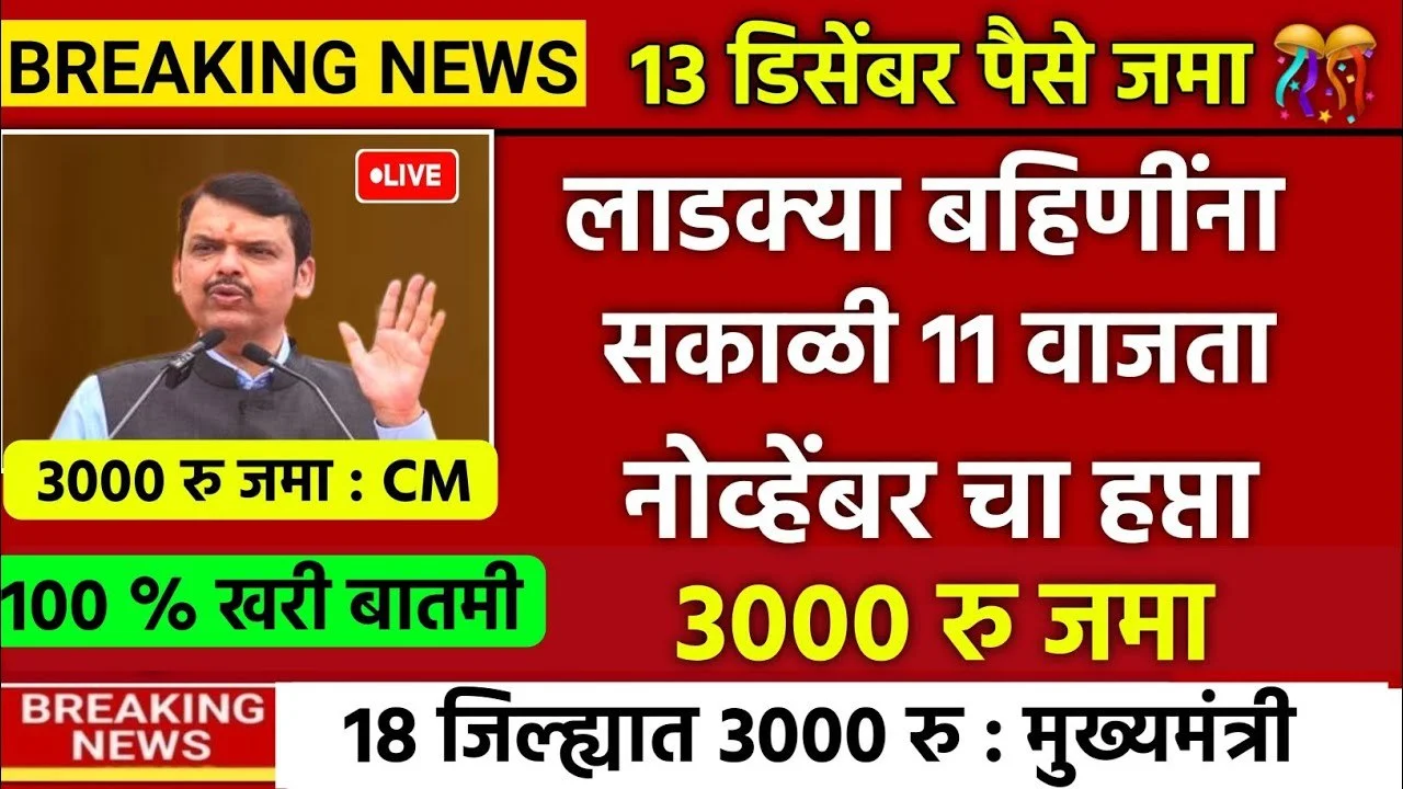 Ladki Bahin Yojana 17 Haptaa Final Date