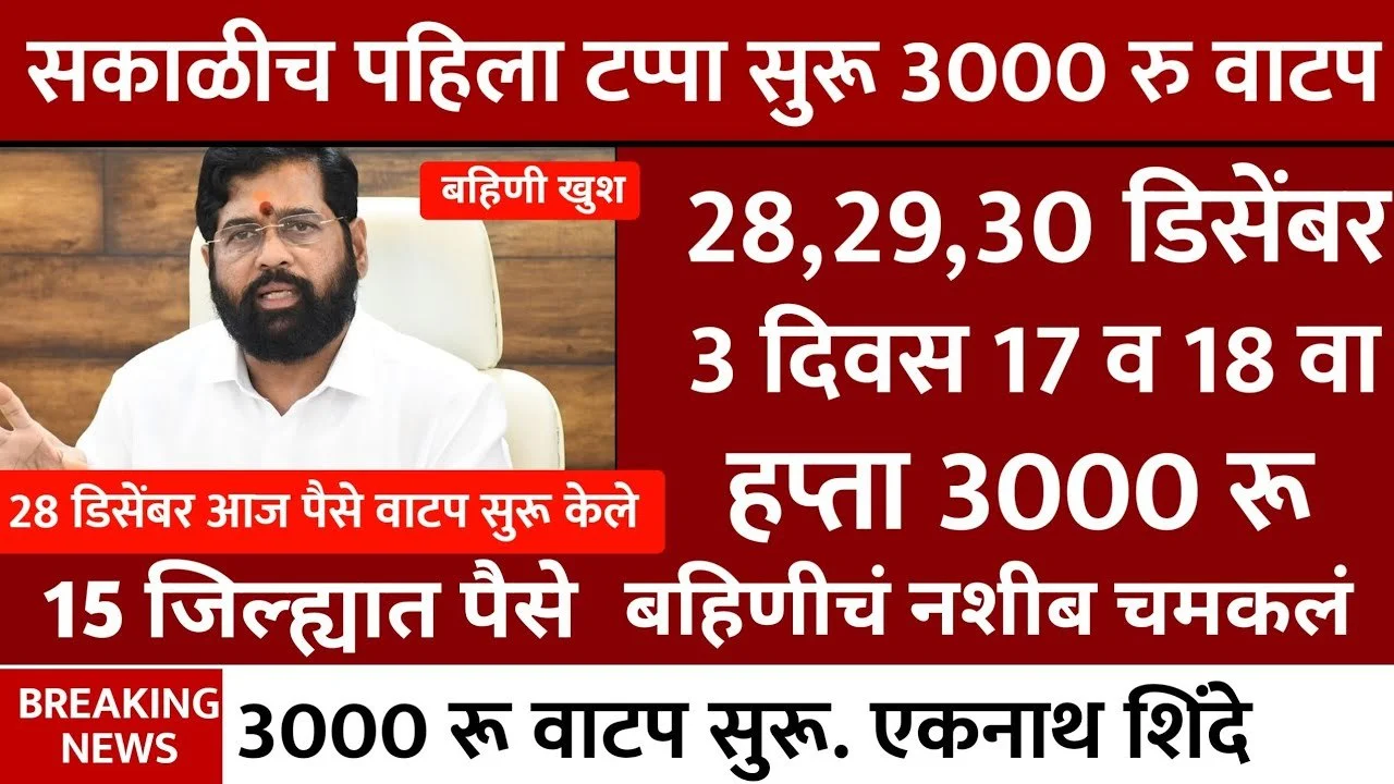 Ladki Bahin Yojana November December Hafta Release 2025