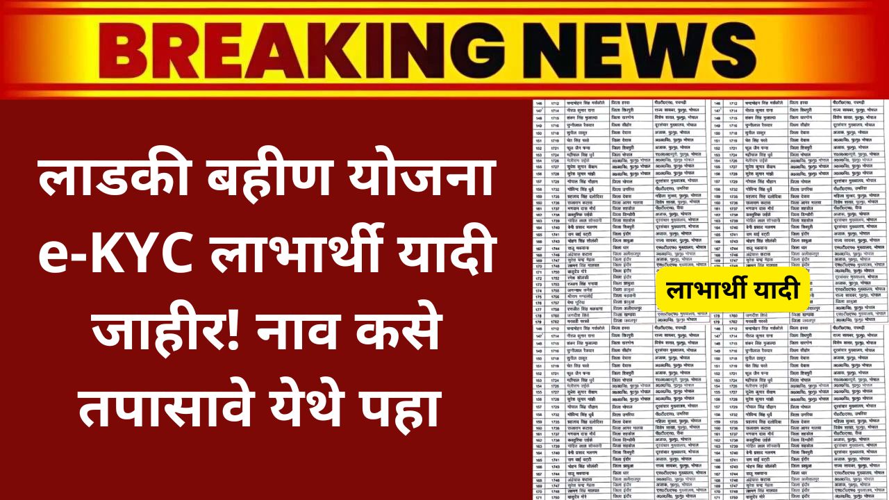 Majhi Ladki Bahin Yojana E-KYC List